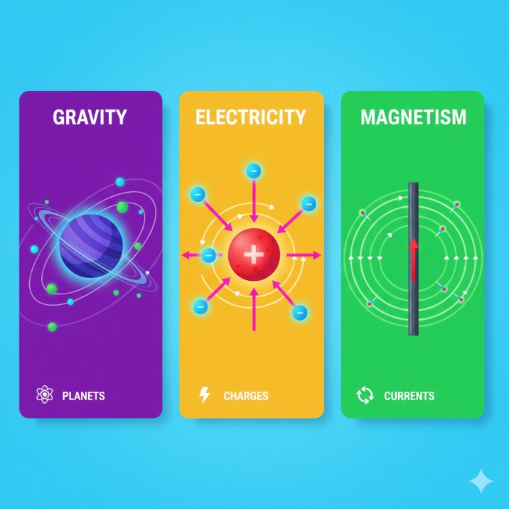 Master Three Physics Topics at Once: An Interactive Fields Analogy Solver