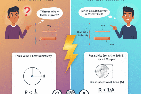 That Annoying Wire Problem: 3 Physics Traps You Keep Falling For resistance and resistivity misconceptions
